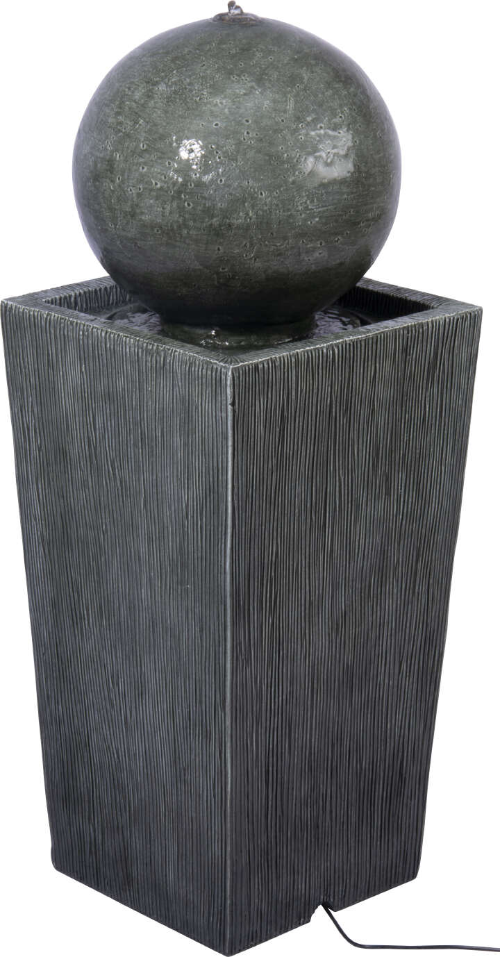 dobar Gartenbrunnen Apollon mit LEDs und Solarpanel